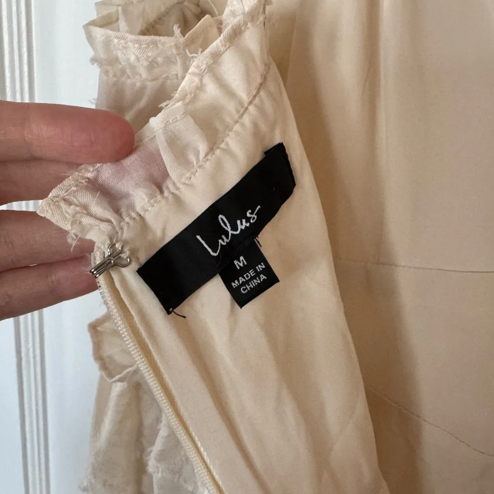 Lulu’s Charm and Charisma Cream Burnout Floral Midi Dress - Picture 6 of 16